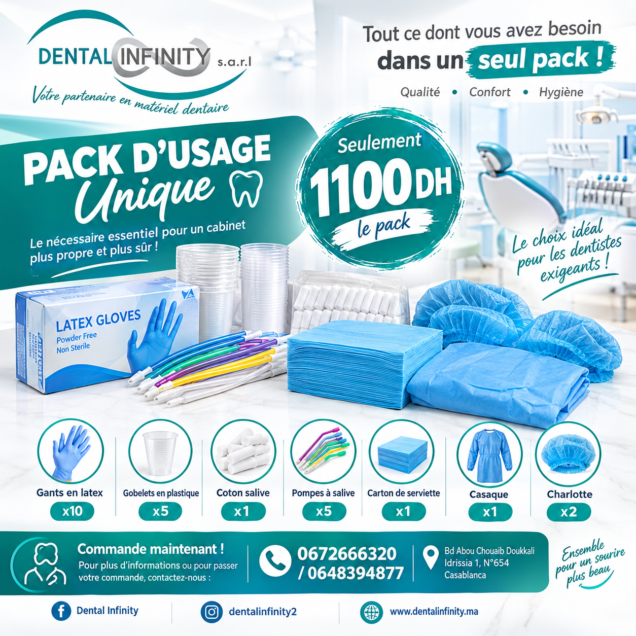 Pack usage unique dentaire Dental Infinity