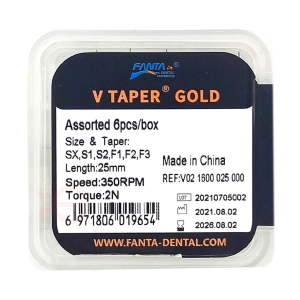 Lime V-taper Gold Fanta - Boîte de 6 limes endodontiques