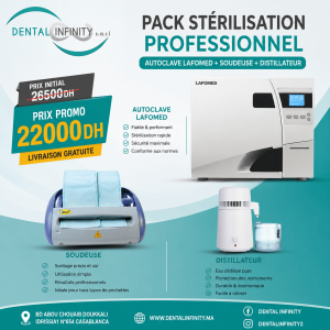 Pack Stérilisation Professionnel LAFOMED avec Autoclave, Soudeuse et Distillateur – Dental Infinity Maroc